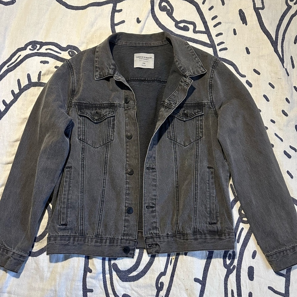 Gray Denim Jean Jacket